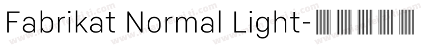 Fabrikat Normal Light字体转换